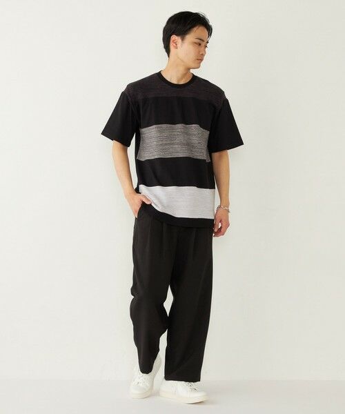 SHIPS / シップス Tシャツ | SHIPS Colors:〈洗濯機可能〉ニット 切替 ボーダー Tシャツ | 詳細6