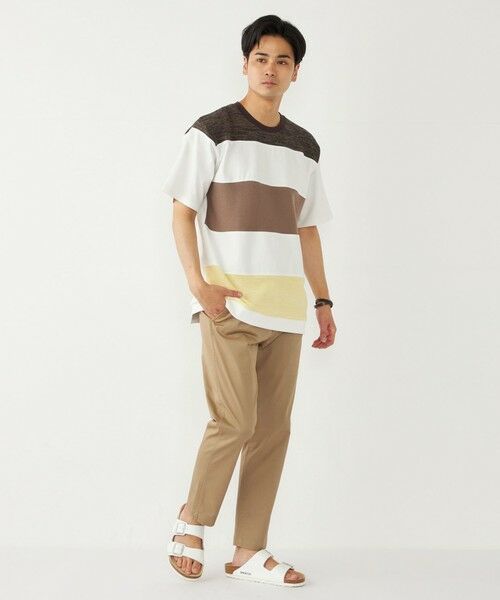 SHIPS / シップス Tシャツ | SHIPS Colors:〈洗濯機可能〉ニット 切替 ボーダー Tシャツ | 詳細14