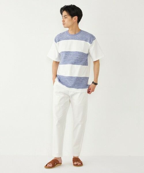 SHIPS / シップス Tシャツ | SHIPS Colors:〈洗濯機可能〉ニット 切替 ボーダー Tシャツ | 詳細18