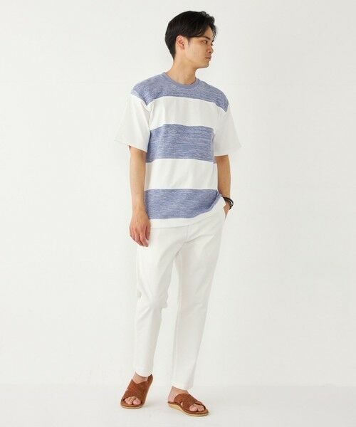 SHIPS / シップス Tシャツ | SHIPS Colors:〈洗濯機可能〉ニット 切替 ボーダー Tシャツ | 詳細22