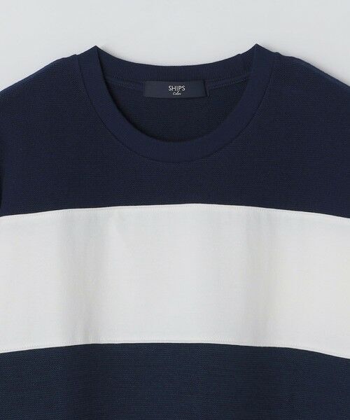 SHIPS / シップス Tシャツ | SHIPS Colors:〈洗濯機可能〉ニット 切替 ボーダー Tシャツ | 詳細25