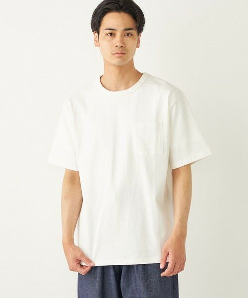 SHIPS / シップス Tシャツ | SHIPS Colors:USAコットン ポケット TEE(オフホワイト)