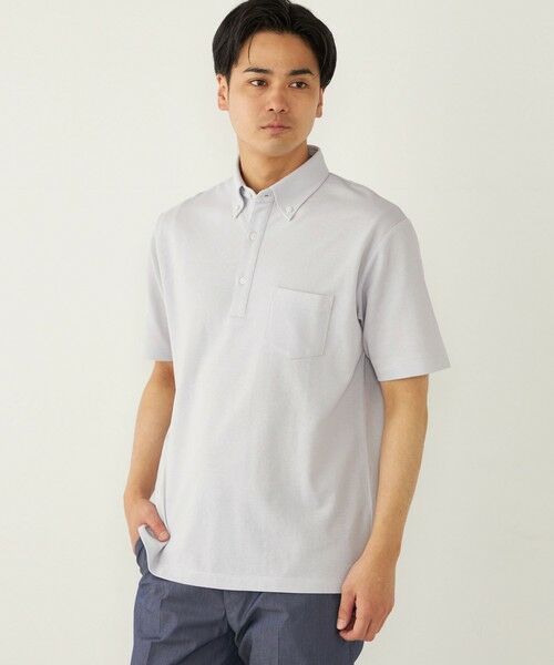 SHIPS / シップス ポロシャツ | SHIPS Colors: 〈吸水速乾〉カノコ ボタンダウン 半袖 ポロシャツ(グレー)
