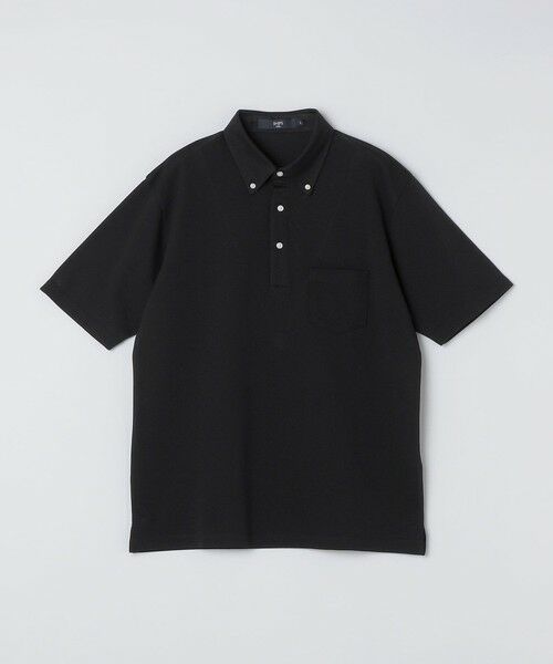 SHIPS / シップス ポロシャツ | SHIPS Colors: 〈吸水速乾〉カノコ ボタンダウン 半袖 ポロシャツ（ブラック）