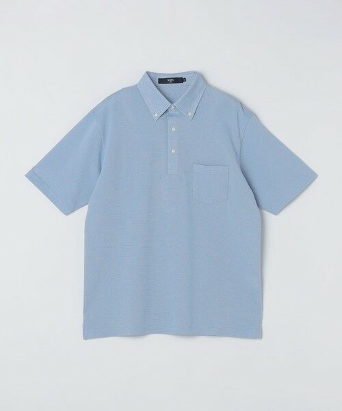 SHIPS / シップス ポロシャツ | SHIPS Colors: 〈吸水速乾〉カノコ ボタンダウン 半袖 ポロシャツ（スカイブルー）