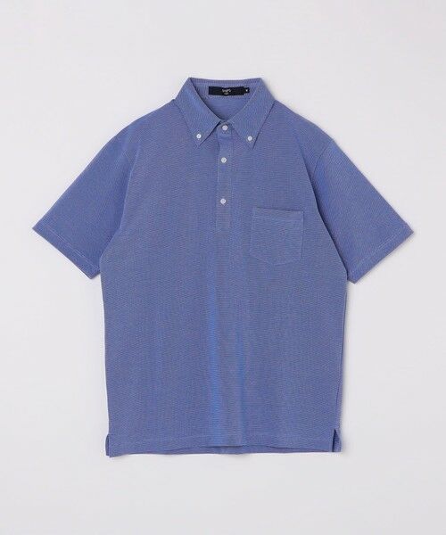 SHIPS / シップス ポロシャツ | SHIPS Colors: 〈吸水速乾〉カノコ ボタンダウン 半袖 ポロシャツ(ブルー系)