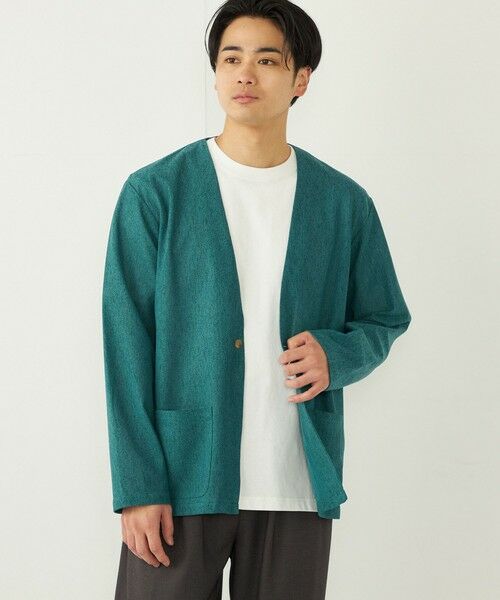 SHIPS / シップス カーディガン・ボレロ | SHIPS Colors:〈洗濯機可能〉シャリル ジャージー カーディガン◇(グリーン)