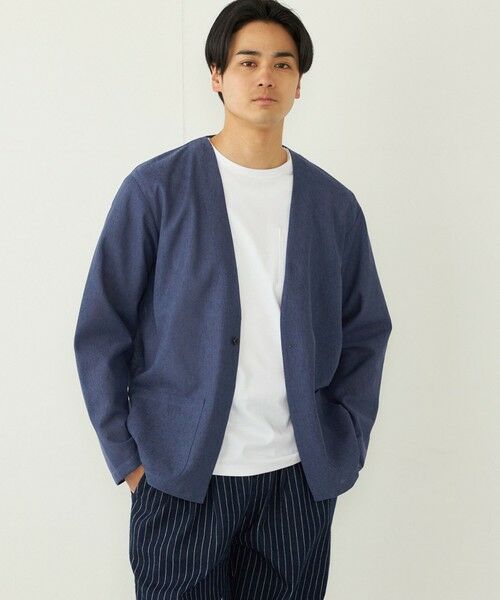 SHIPS / シップス カーディガン・ボレロ | SHIPS Colors:〈洗濯機可能〉シャリル ジャージー カーディガン◇(ブルー)