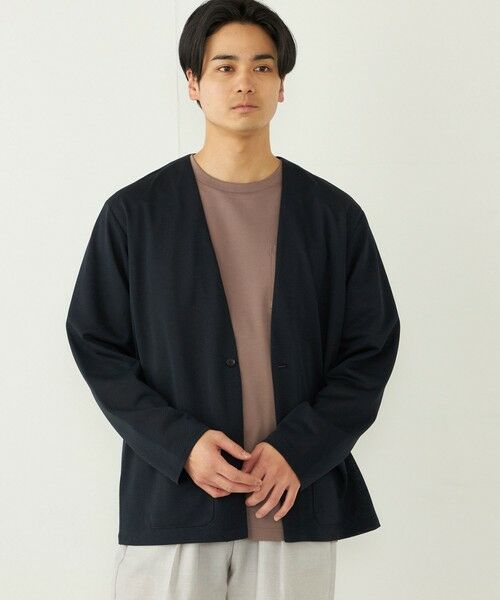 SHIPS / シップス カーディガン・ボレロ | SHIPS Colors:〈洗濯機可能〉シャリル ジャージー カーディガン◇(ダークブルー)