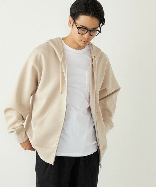SHIPS / シップス パーカー | 《一部追加予約》SHIPS Colors:〈洗濯機可能〉クリーミータッチ ジップ パーカー◆(ナチュラル)