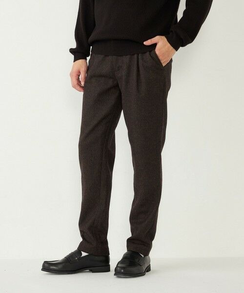 SHIPS / シップス その他パンツ | SHIPS Colors:ヘリンボーン イージー スラックス(セットアップ対応可能)(ブラウン)