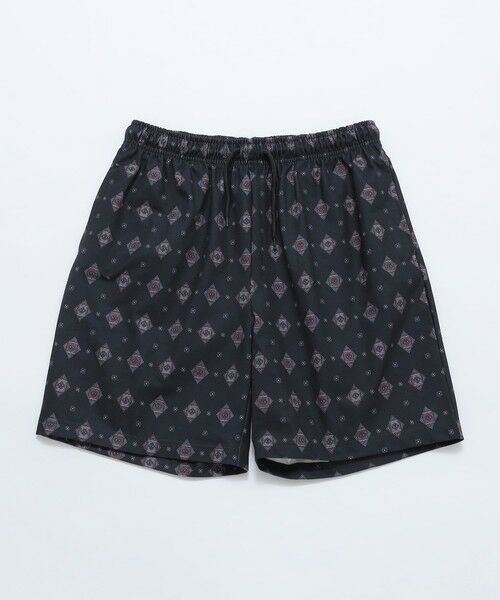 SHIPS / シップス ショート・ハーフ・半端丈パンツ | SHIPS Colors:〈洗濯機可能〉プリント ショーツ(ブラック)