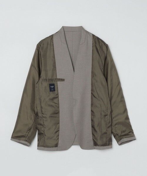 SHIPS / シップス ノーカラージャケット | SHIPS Colors: 〈手洗い可能〉ウールライク ノーカラー ジャケット | 詳細5