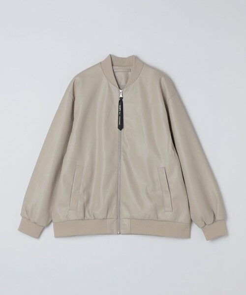 SHIPS / シップス ブルゾン | SHIPS Colors:合成皮革 ボマー ジャケット◇ | 詳細1
