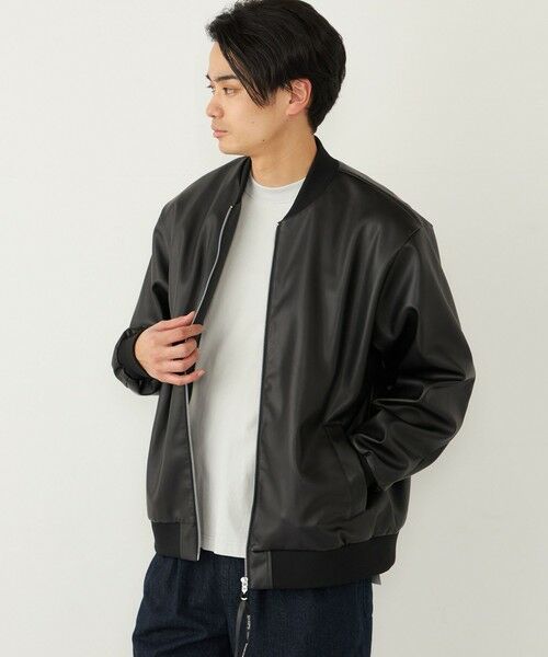 SHIPS / シップス ブルゾン | SHIPS Colors:合成皮革 ボマー ジャケット◇ | 詳細16