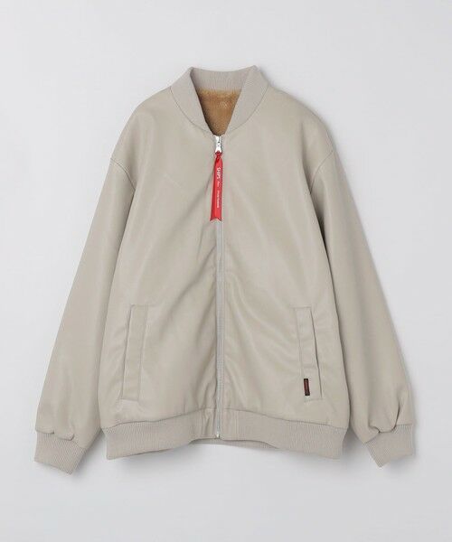 SHIPS / シップス ブルゾン | SHIPS Colors:合成皮革 ボア ボマー ジャケット | 詳細1