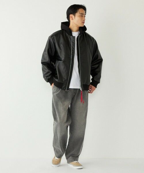 SHIPS / シップス ブルゾン | SHIPS Colors:合成皮革 ボア ボマー ジャケット | 詳細22