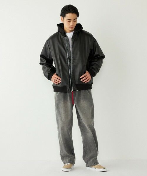 SHIPS / シップス ブルゾン | SHIPS Colors:合成皮革 ボア ボマー ジャケット | 詳細26