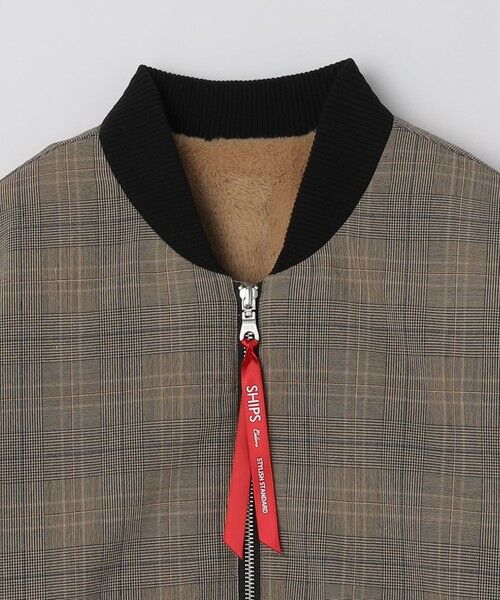 SHIPS / シップス ブルゾン | SHIPS Colors:チェック ボア ボマー ジャケット | 詳細5