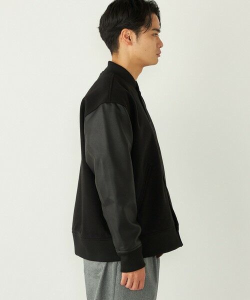 SHIPS / シップス その他アウター | SHIPS Colors:ウール ミックス スタジアム ブルゾン ブラック | 詳細15