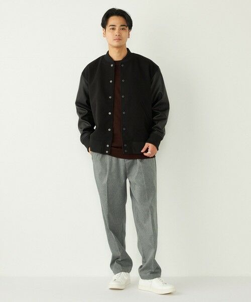SHIPS / シップス その他アウター | SHIPS Colors:ウール ミックス スタジアム ブルゾン ブラック | 詳細18