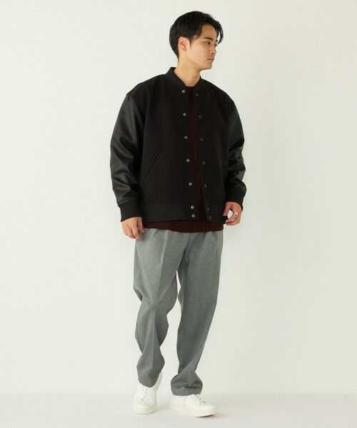 SHIPS / シップス その他アウター | SHIPS Colors:ウール ミックス スタジアム ブルゾン ブラック | 詳細20