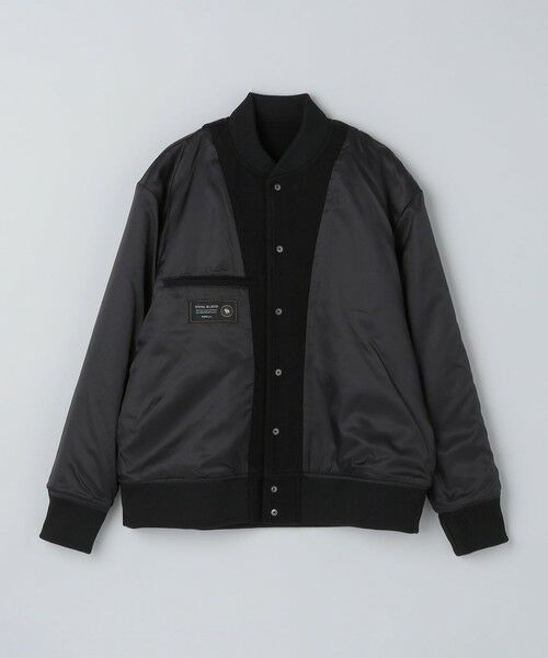 SHIPS / シップス その他アウター | SHIPS Colors:ウール ミックス スタジアム ブルゾン ブラック | 詳細3