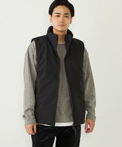 SHIPS / シップス ダウンジャケット・ベスト | SHIPS Colors:〈撥水・防風〉SUGENRO(R) 中綿 ベスト(ブラック)