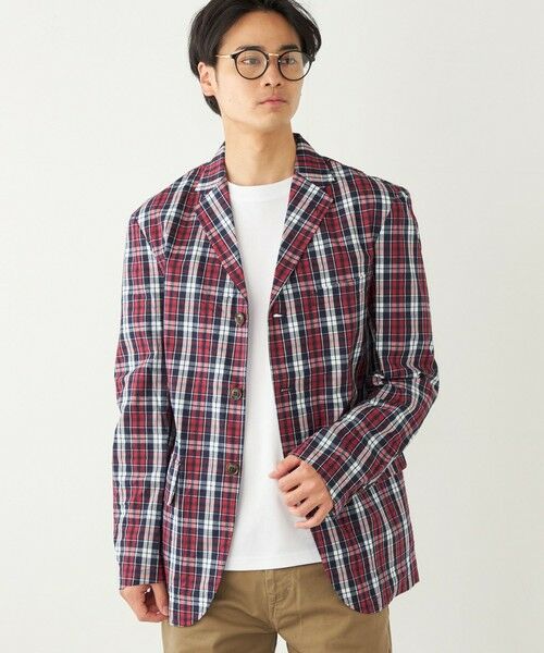 SHIPS / シップス その他アウター | BARRY BRICKEN:チェック ジャケット(セットアップ対応可能)(ネイビー)