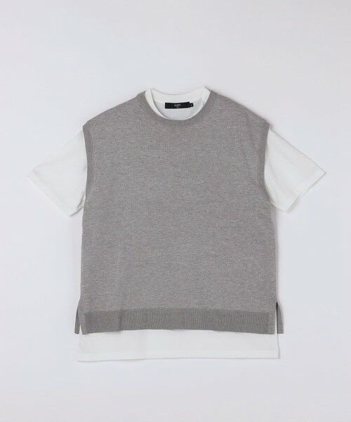 SHIPS / シップス ニット・セーター | SHIPS Colors:〈洗濯機可能〉ベスト Tシャツ アンサンブル◇ | 詳細1