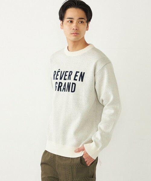 SHIPS / シップス ニット・セーター | SHIPS Colors:〈手洗い可能〉モール ジャカード ロゴ ニット◇ | 詳細4