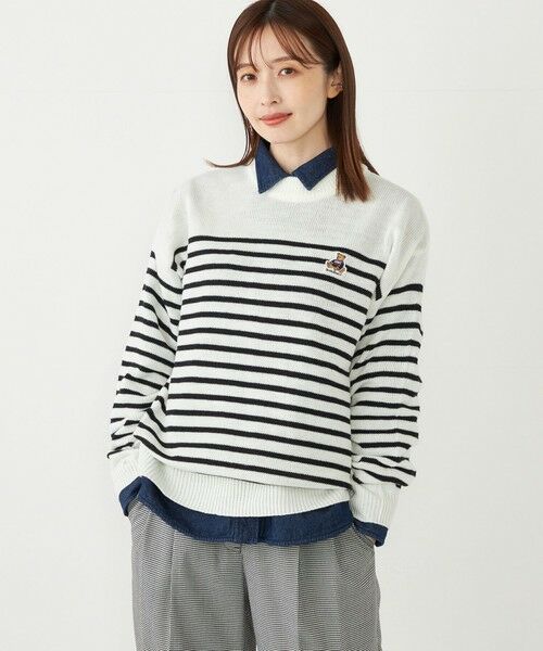 SHIPS / シップス ニット・セーター | SHIPS Colors:〈洗濯機可能〉TeddyBear(R) ワンポイント ニット | 詳細9