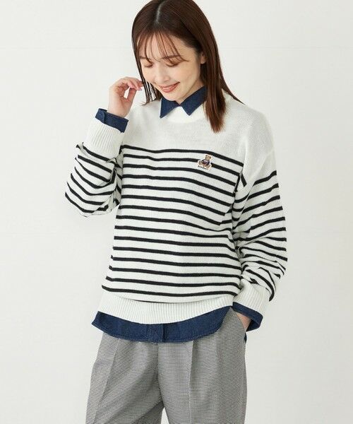 SHIPS / シップス ニット・セーター | SHIPS Colors:〈洗濯機可能〉TeddyBear(R) ワンポイント ニット | 詳細10