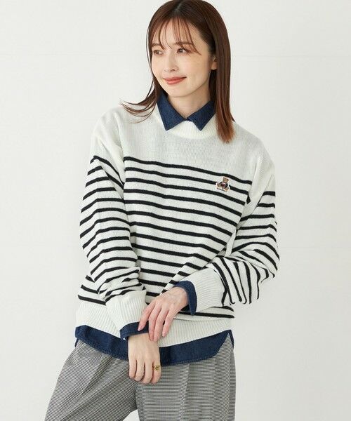 SHIPS / シップス ニット・セーター | SHIPS Colors:〈洗濯機可能〉TeddyBear(R) ワンポイント ニット | 詳細11