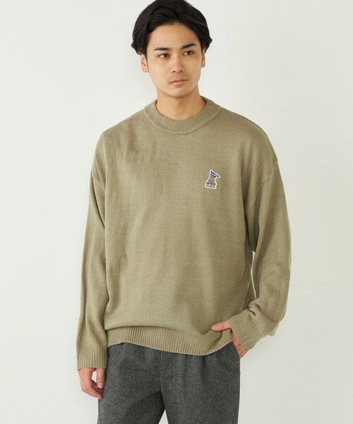 SHIPS / シップス ニット・セーター | SHIPS Colors:〈洗濯機可能〉TeddyBear(R) ワンポイント ニット(ベージュ)