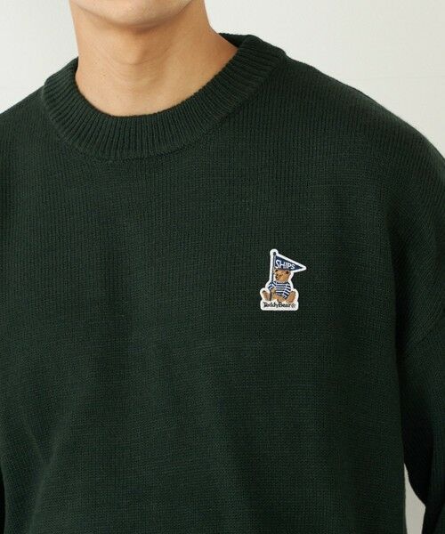SHIPS / シップス ニット・セーター | SHIPS Colors:〈洗濯機可能〉TeddyBear(R) ワンポイント ニット(グリーン)