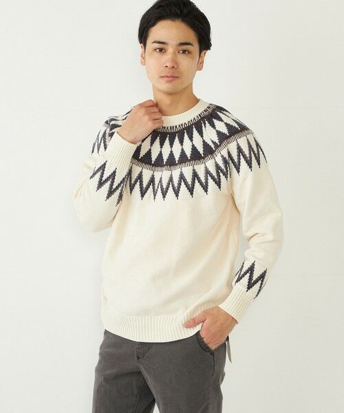 SHIPS / シップス ニット・セーター | SHIPS Colors:〈手洗い可能〉ジャカード モール ニット | 詳細8