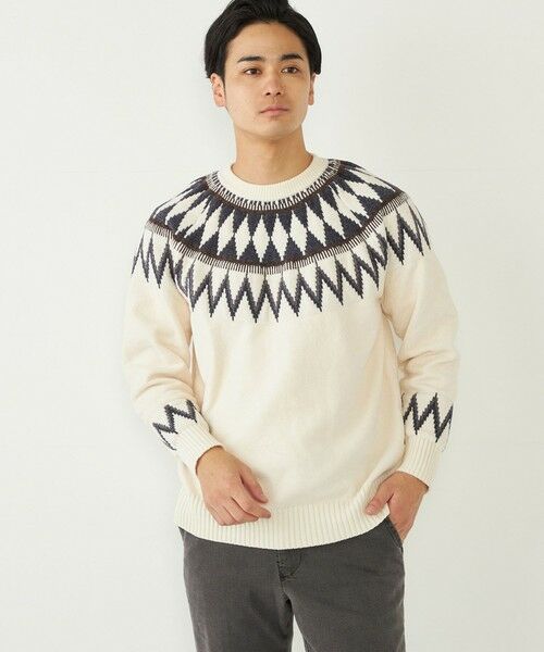 SHIPS / シップス ニット・セーター | SHIPS Colors:〈手洗い可能〉ジャカード モール ニット | 詳細9