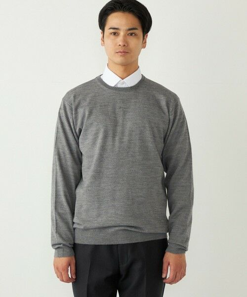 SHIPS / シップス ニット・セーター | SHIPS Colors:〈手洗い可能〉アンチピリング 12ゲージ クルーネック ニット | 詳細7