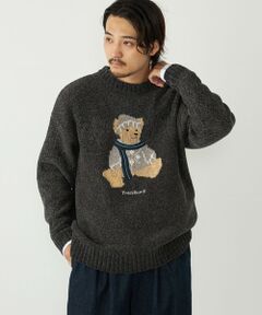 SHIPS Colors:〈洗濯機可能〉TeddyBear(R) ジャカード モール ニット◇