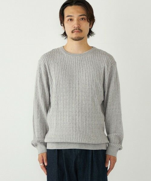 SHIPS / シップス ニット・セーター | SHIPS Colors:〈洗濯機可能〉コットン カシミヤ ケーブル ニット | 詳細9