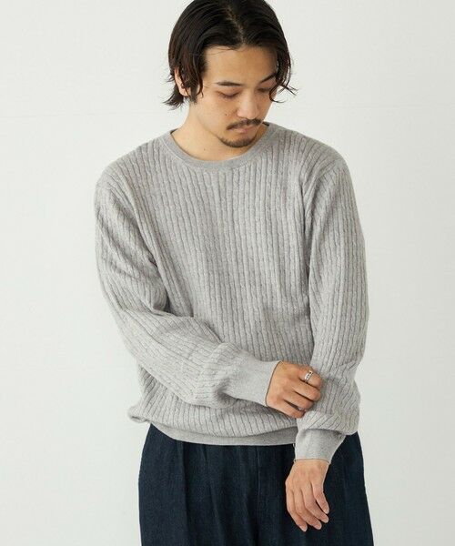 SHIPS / シップス ニット・セーター | SHIPS Colors:〈洗濯機可能〉コットン カシミヤ ケーブル ニット | 詳細15