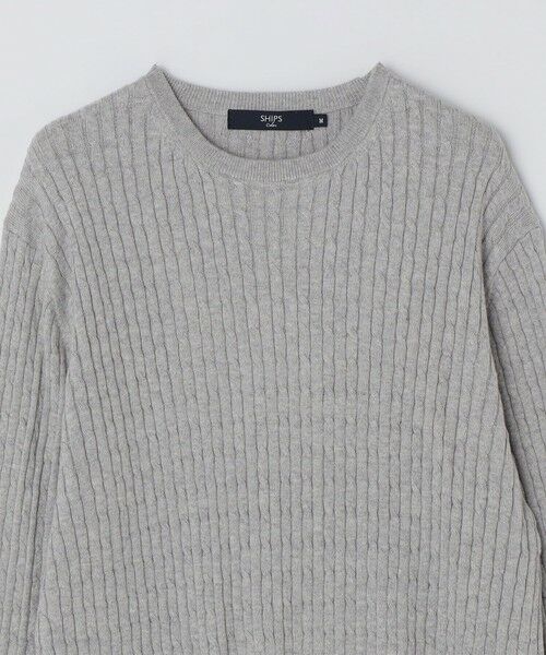 SHIPS / シップス ニット・セーター | SHIPS Colors:〈洗濯機可能〉コットン カシミヤ ケーブル ニット | 詳細3