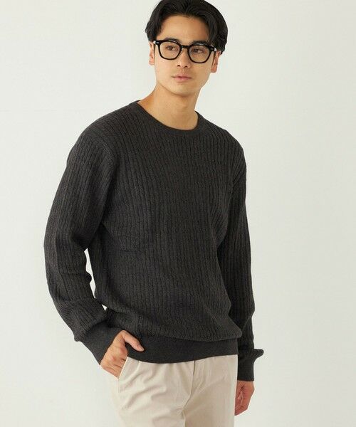 SHIPS / シップス ニット・セーター | SHIPS Colors:〈洗濯機可能〉コットン カシミヤ ケーブル ニット | 詳細21