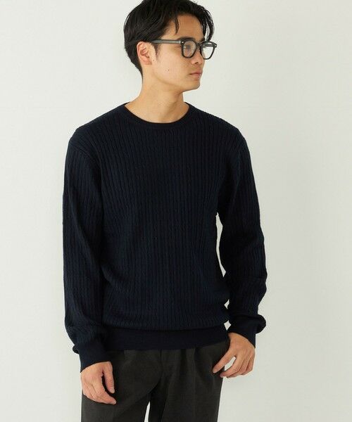 SHIPS / シップス ニット・セーター | SHIPS Colors:〈洗濯機可能〉コットン カシミヤ ケーブル ニット | 詳細29