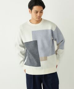 SHIPS / シップス ニット・セーター | 《一部追加予約》SHIPS Colors:〈洗濯機可能〉モチフワ 総柄 ニット◇