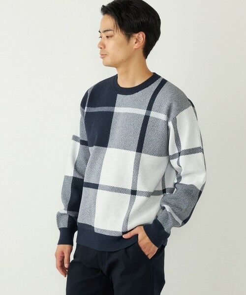 SHIPS / シップス ニット・セーター | 《一部追加予約》SHIPS Colors:〈洗濯機可能〉モチフワ 総柄 ニット◇ | 詳細4