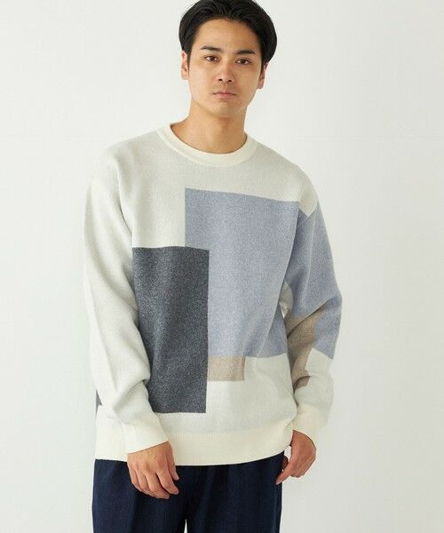 SHIPS / シップス ニット・セーター | 《一部追加予約》SHIPS Colors:〈洗濯機可能〉モチフワ 総柄 ニット◇ | 詳細14