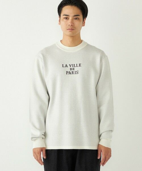 SHIPS / シップス ニット・セーター | SHIPS Colors:〈洗濯機可能〉クリーミー ロゴ クルーネック ニット | 詳細7