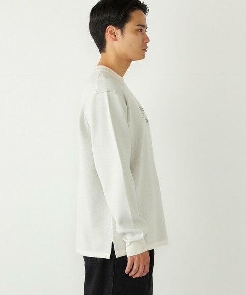 SHIPS / シップス ニット・セーター | SHIPS Colors:〈洗濯機可能〉クリーミー ロゴ クルーネック ニット | 詳細10